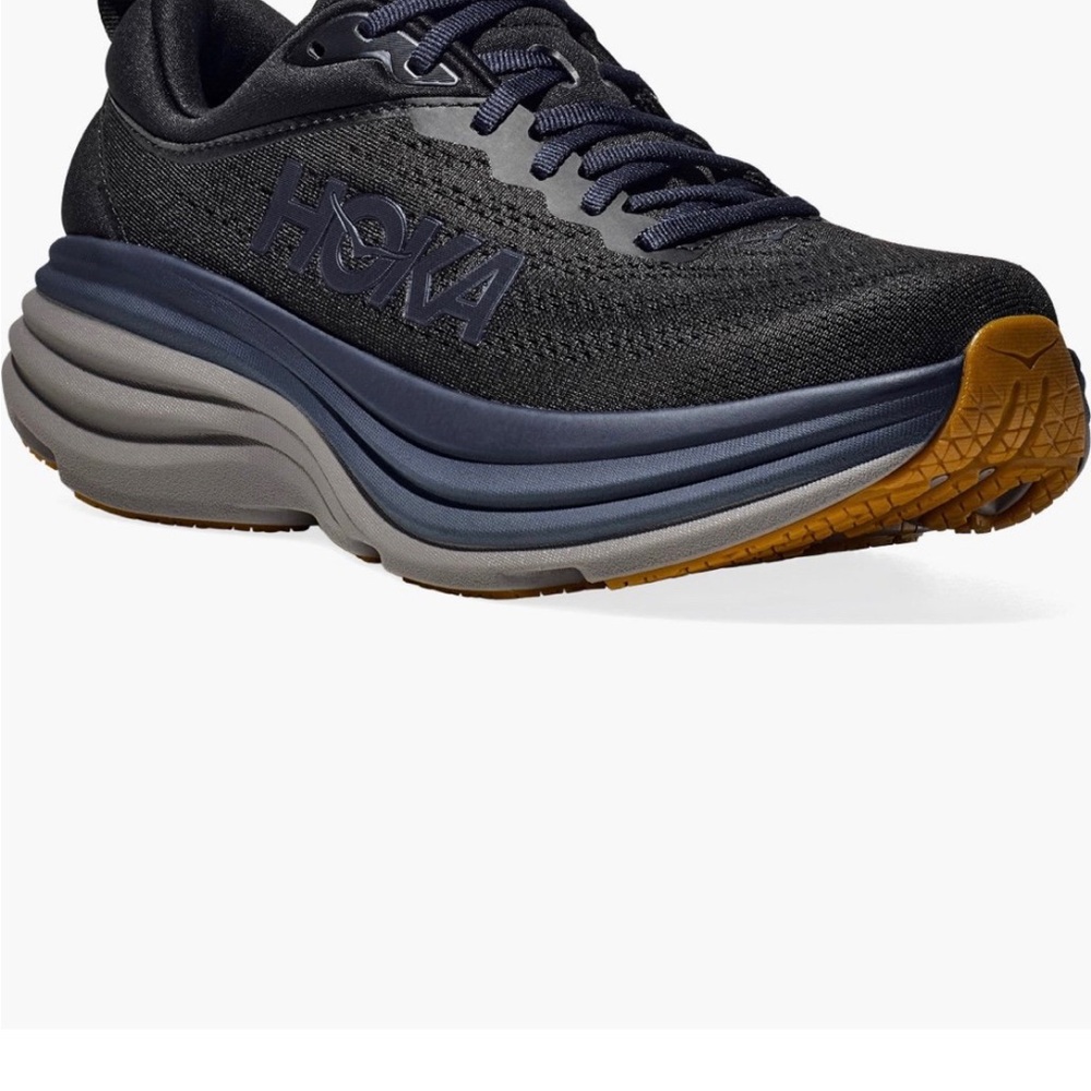 Hoka Black and Navy Athletic Shoes